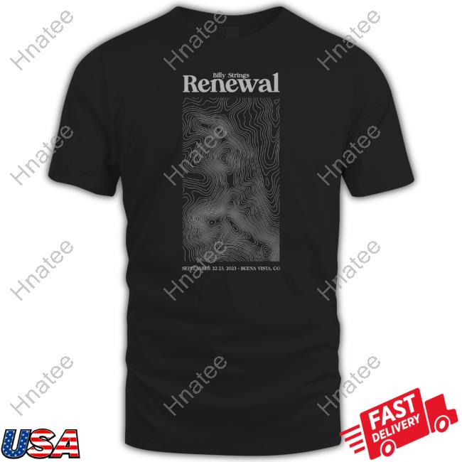 Official Billy Strings Store Renewal 2023 Topographical T-Shirt