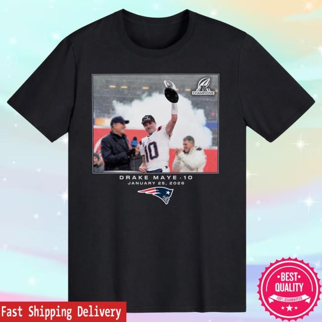 Commemorative Drake Maye Patriots Week 21 Victory Shirt