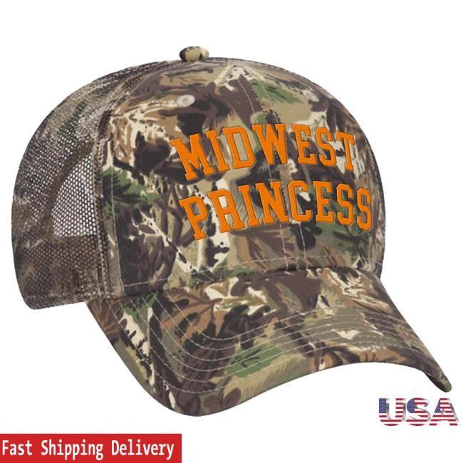 Official Chappell Roan Merch Store Shop Midwest Princess Snapback Hat (Camo) ChappellRoan
