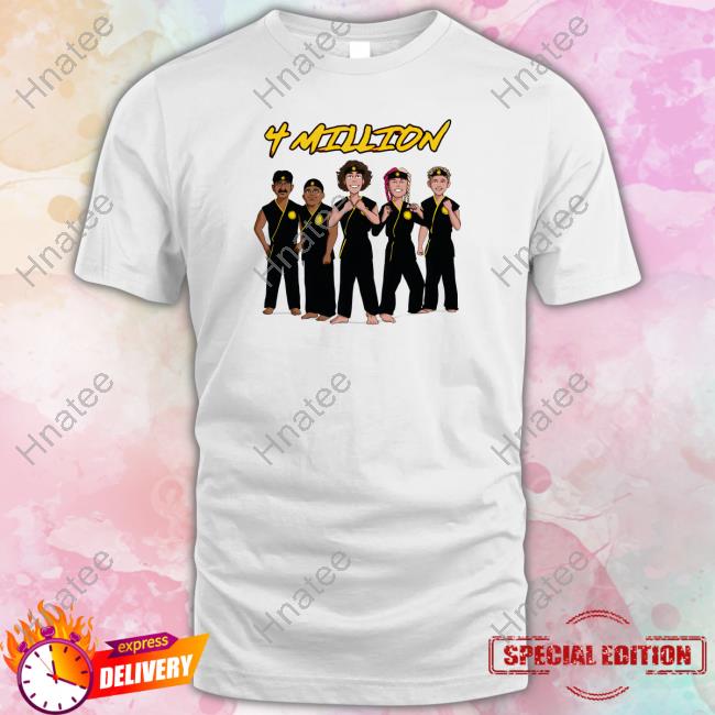 4 Million Subscribers White Tee Shirt
