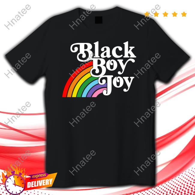 Official Black Boy Joy Rainbow T Shirt