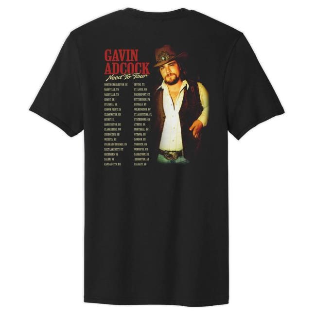 Official Gavin Adcock Need To Tour Tshirt
