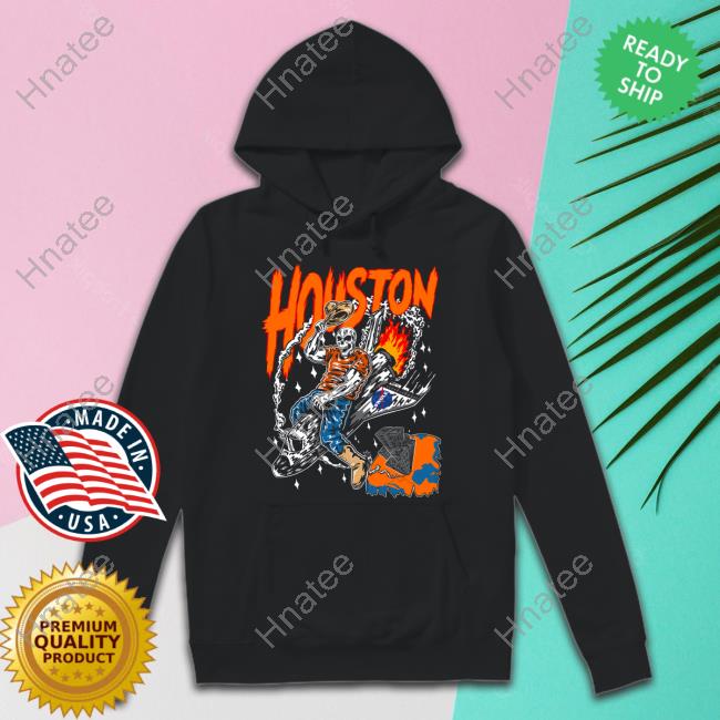 Halloween Skeleton Driving Rocket Pattern Shirt