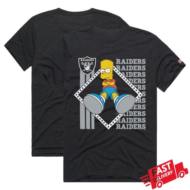 Official Las Vegas Raiders Homage x The Simpsons Unisex Tees - Black