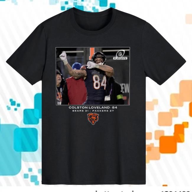 Chicago Bears Colston Loveland Wild Card Tee Black NFL Hot Fan Season