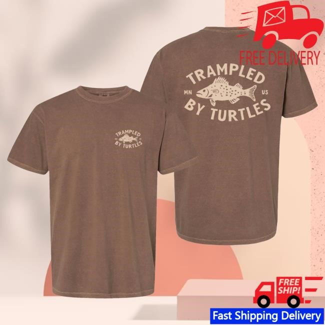 Official Trampled By Turtles Merch Walleye Popover Hoodie Brown