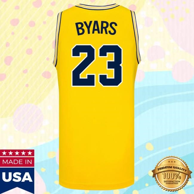 Michigan Wolverines #23 Ciara Byars Student Athlete Maize Women's Basketball Jersey T Shirt The M Den Shop Official