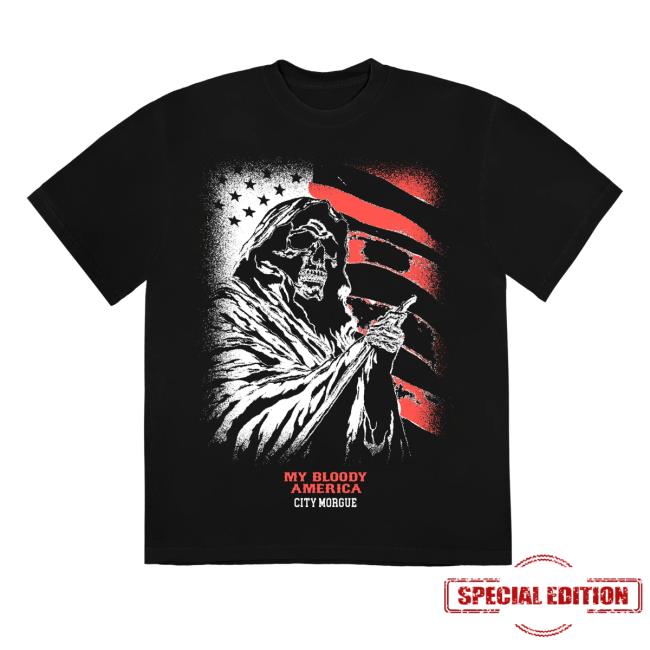 Official City Morgue Clothing Shop My Bloody America Shirt New 4 Citymorgue