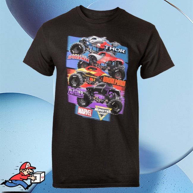 Monsterjamsuperstore New! Monster Jam Marvel Truck Tee Shirt