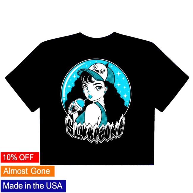 Official Meow Wolf Store Shop Merch MeowWolf Slurpzone Snow Globe Crop T Shirt Meow Wolf Apparel Clothing