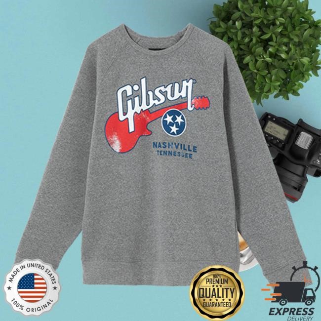 Official Gibson Merch Store Shop Gibson Les Paul Crew Grey - Apparel Gibson Band