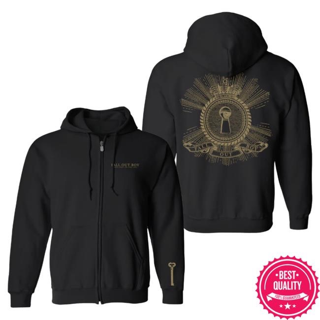 Official Fall Out Boy Merch Store Keyhole Zip Attractive Hoodie FallOutBoy