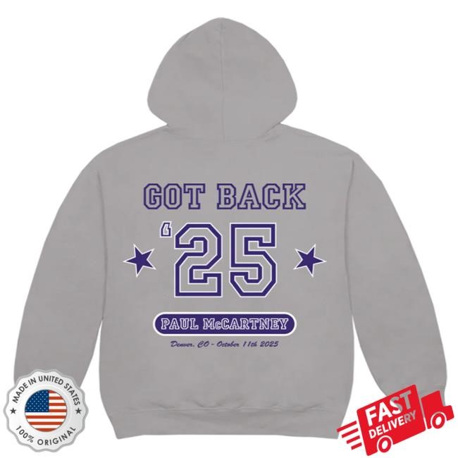 Official Paul Mccartney Merch Store Paul McCartney x Colorado Rockies Got Back 2025 Pullover Hoodie
