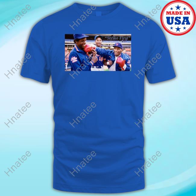 Adrian Houser Wearing Dwight Gooden, Darryl Strawberry And Mike Tyson Strike First Tshirt