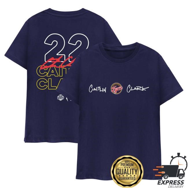 Indiana Fever Caitlin Clark round21 Navy Player Signature Shirt