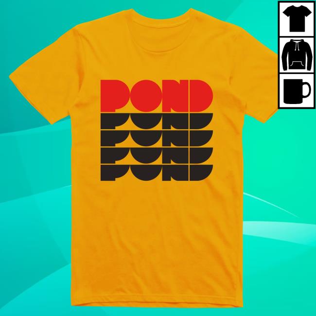 Official Pond Band Repeat Logo / Gold Hot Shirt