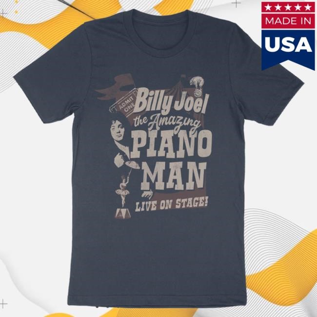 Official Billy Joel Merch Store "Amazing Piano Man" New Shirt Billy Joel Apparel Clothing Shop BillyJoel