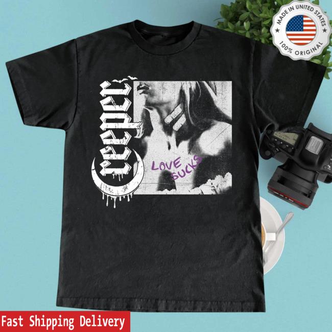 Official Shop Creeper Cult Love Sucks Tshirt