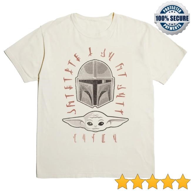 Official Heroes And Villains Store Star Wars Mando and Grogu Hot Shirt