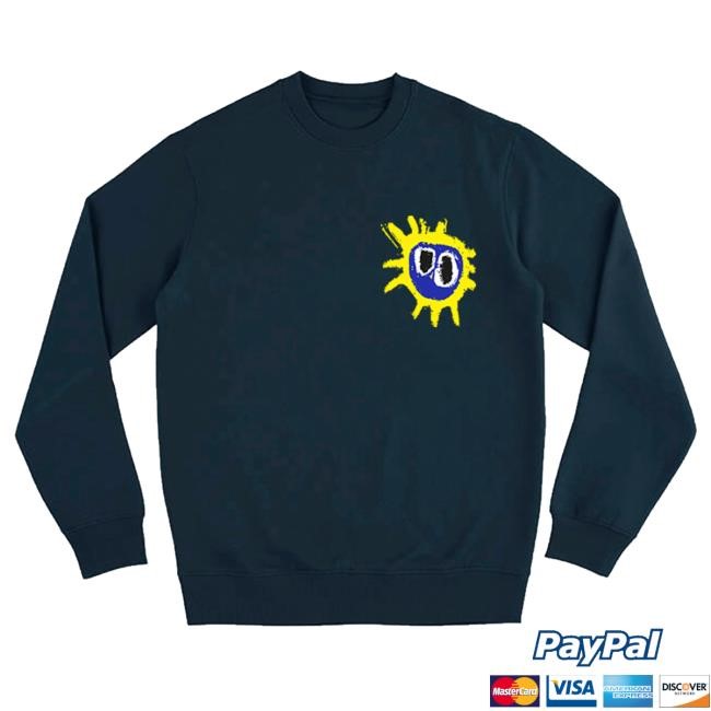 Primal Scream Official Merch Shop Navy Screamadelica Pullover Sweatshirt