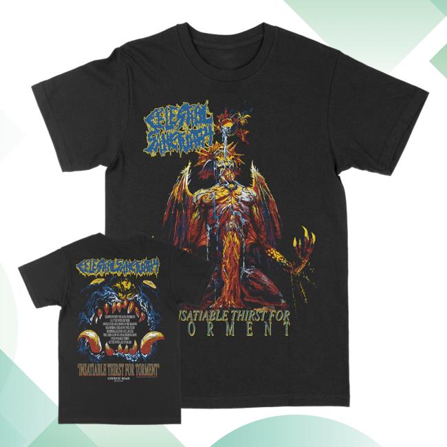 Official Death Wish Store Deathwish Inc Celestial Sanctuary Insatiable Thirst For Torment Black Hot Shirt Deathwishinc