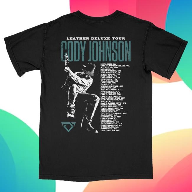 Official Official Cody Johnson Merch Store Cody Johnson Leather Deluxe Photo Tour Tshirt
