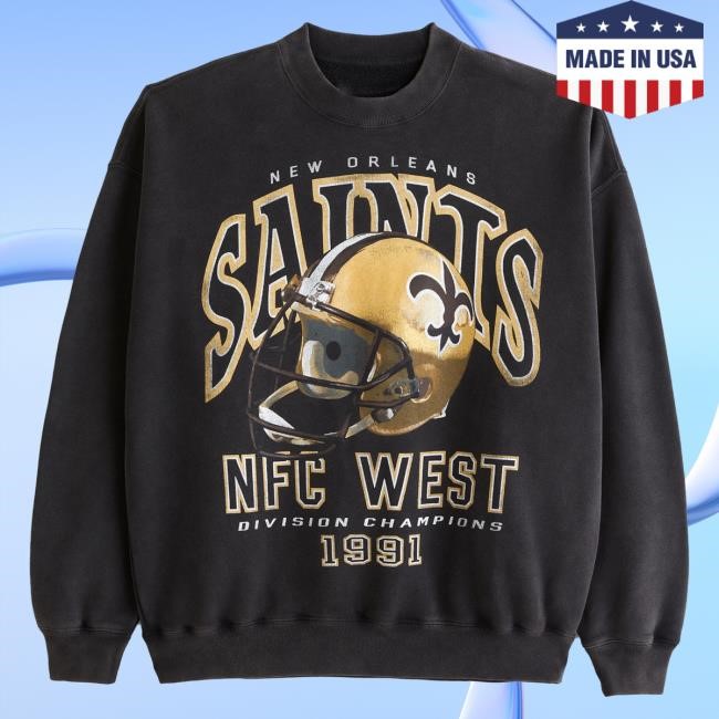 Official Abercrombie And Fitch Apparel New Orleans Saints Graphic Sweatshirts NFL by Abercrombie