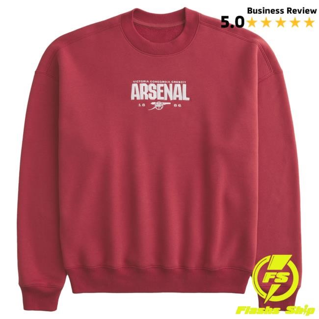 Official Hollister Store Boxy Arsenal FC Graphic Crewneck Sweatshirt HollisterCo