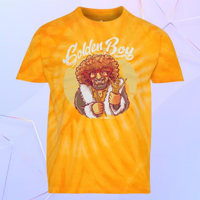 Official Dude Perfect Merch Store Golden Boy Tie Dye Shirts Gold Spiral Tie-Dye DudePerfect Apparel Clothing Shop