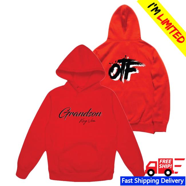 Official Merch Bar Store King Von Grandson Red Otf Sweatshirts MerchBar KingVon Apparel Clothing Shop
