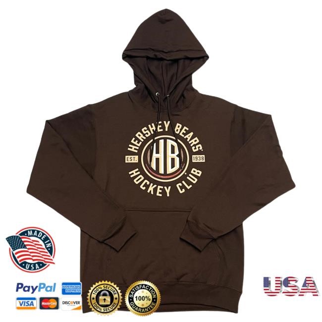 Official Hershey Bears Merch Store Hershey Bears Hockey Club Brown Sweatshirt Hersheybears