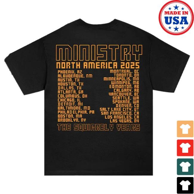 Squirrely Years 2025 Tour Tee (Black) Ministry Store Merch