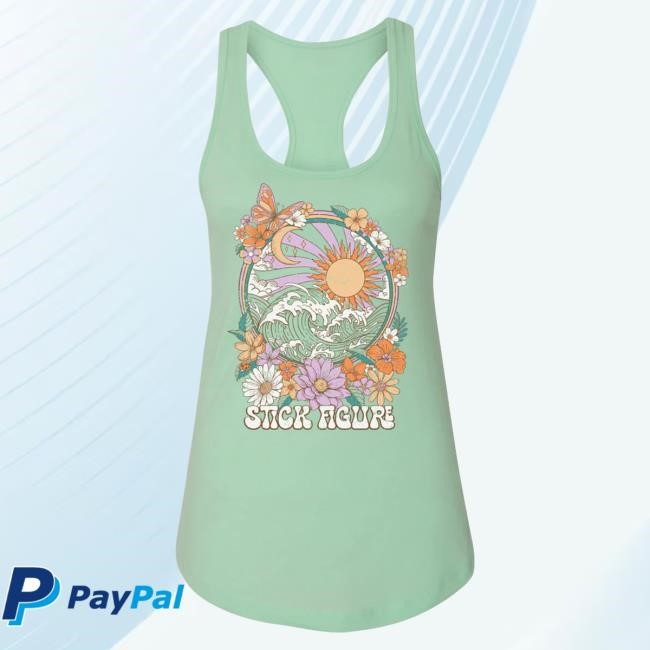 Stick Figure Women's Coastal Harmony Tank (Seafoam Green) New Shirt Stick Figure Merch Store Official