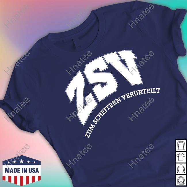 Official Zsv Zum Scheitern Verurteilt College Navy Tee