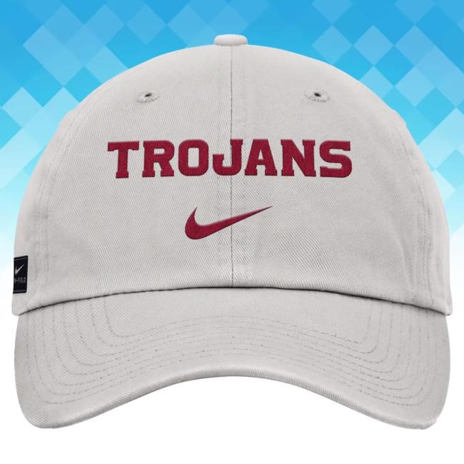 USC Trojans Nike Gray Over Swoosh Sideline Unstructured Adjustable Hat USC Bookstores Officical