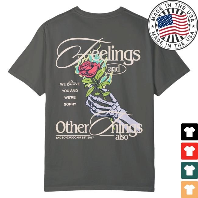 Sad Boyz Merch Rose Feelings Shirt - Sad Boyz Official Store