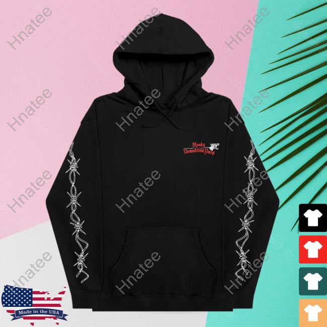Official Eminem Clothing Store Shop Merch Slim Shady Demolition Barbed Wire Sweatshirt Black