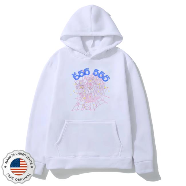 Official Sp5der Clothing Apparel Sp5der Young Thug 555555 Angel Hood white Sp5der Merch Store Shop
