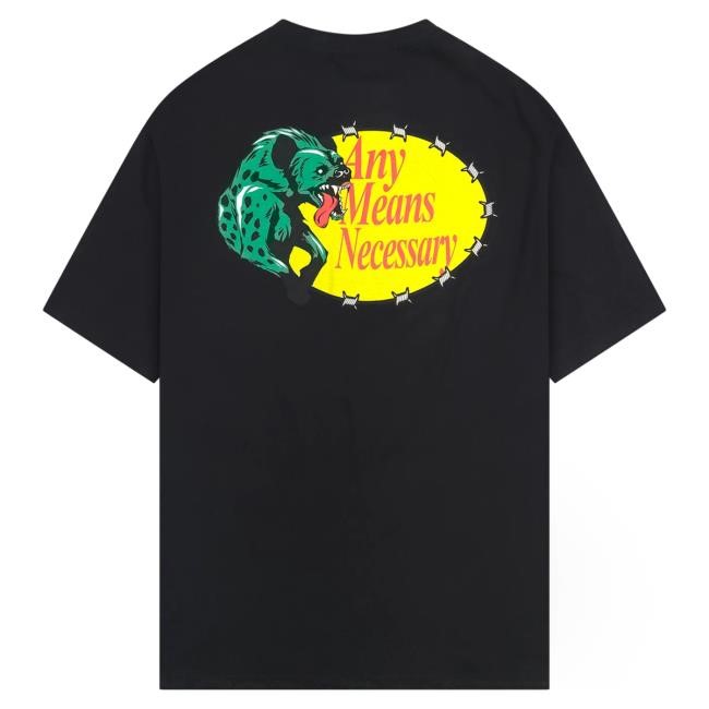 Official Any Means Necessary Clothing Hyena Pro Shirt New Black Andromeda