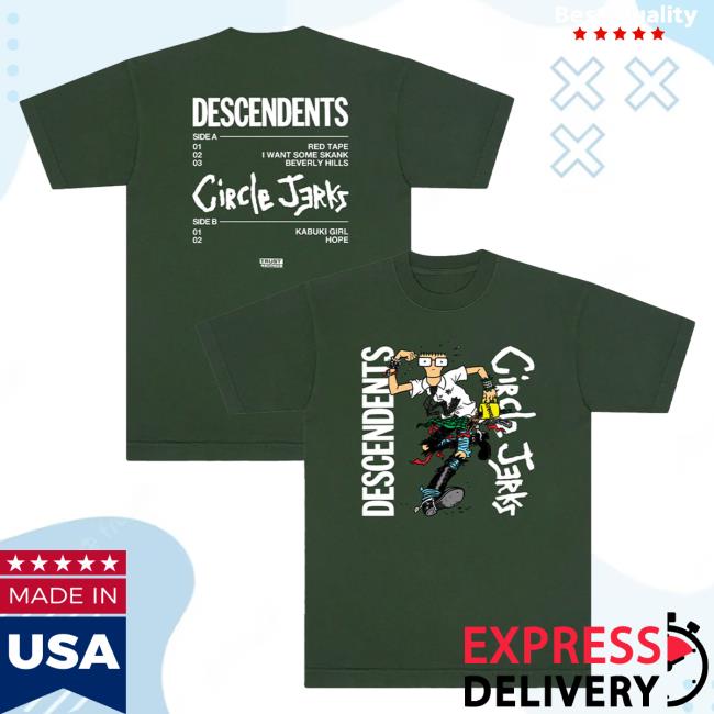 Official Kings Road Merch Store Circle Jerks 2024 Collab Tour Popover Shirt (Ivy) Kings Road Shop CircleJerks