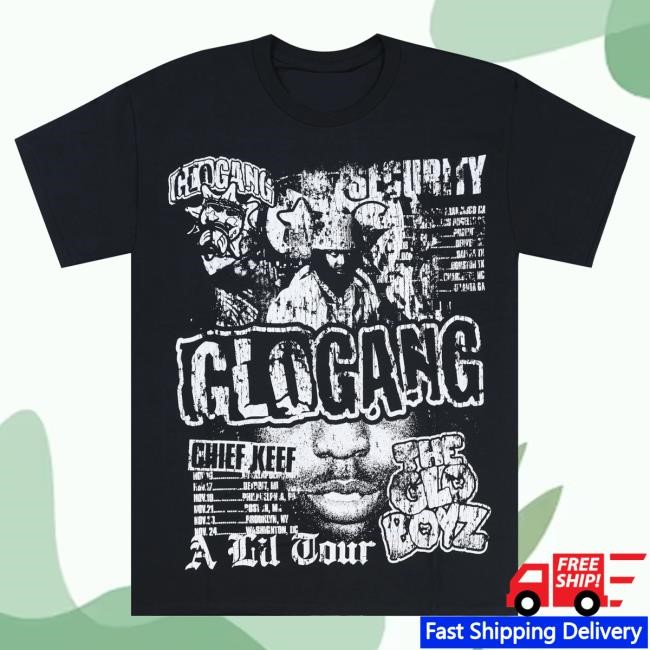 Official Glo Gang Merch Store Glo Gang Tour Poster Shirt 2025 (Black) GloGang