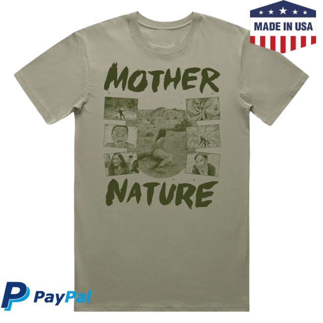 Official Super Yaki Shop Super Yaki Super Yaki & Mother Nature Present: Panels Popover Shirt Eucalyptus