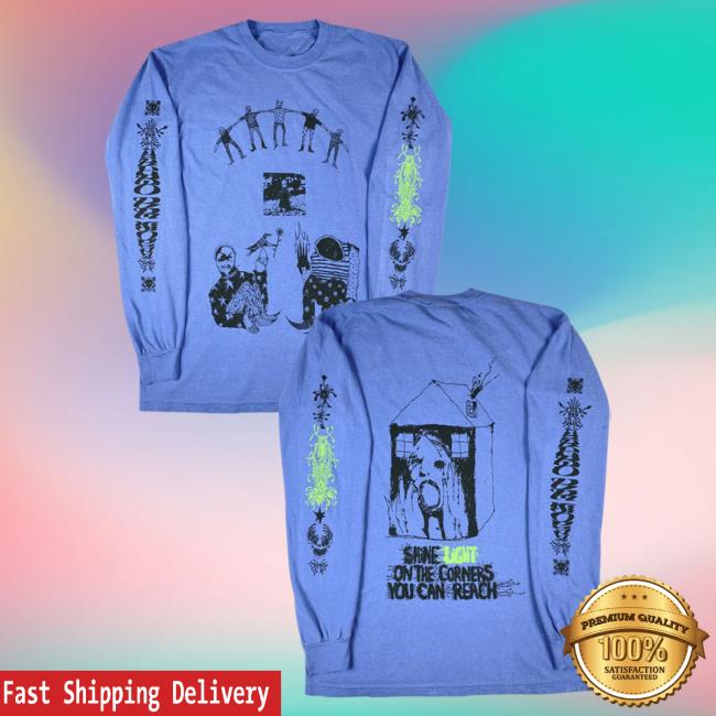 Official Hello Merch Indigo De Souza Shine Light Flo Blue Long Sleeve Tees (Indigo X The.Mall.At.Christmas Collab) HelloMerch