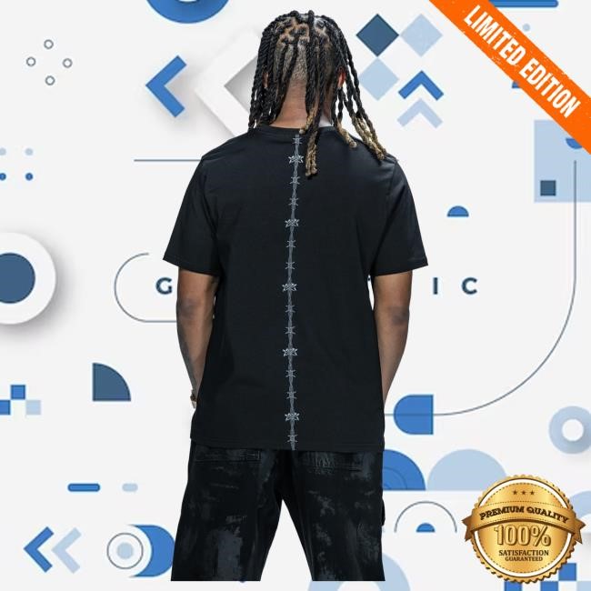 Official Rta Brand Liam Short Sleeve T Shirt Black Barbwire