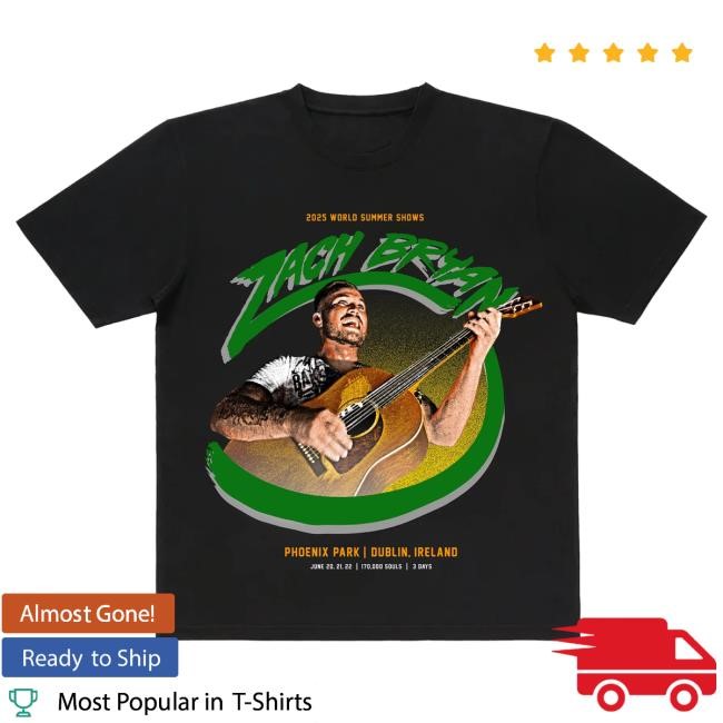 Zach Bryan Dublin Phoenix Park Black New Shirt Zach Bryan Merch Store Shop Official