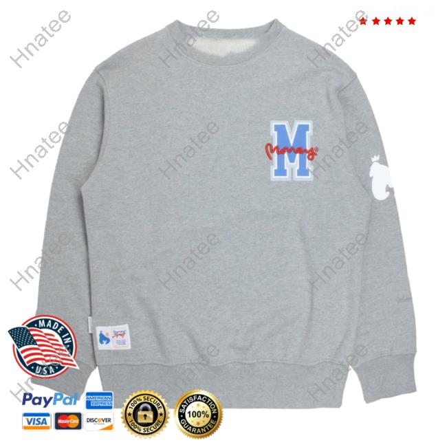 Official Money Clothing Big M Hooded Sweatshirt Gray Melange