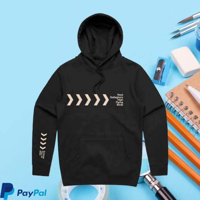 Noel Gallagher's High Flying Birds Official Store 2023 Tour Chevron Pullover Hoodie