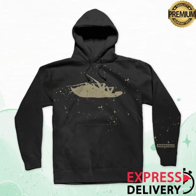 Official Papa Roach Bleached Logo Crewneck Black C Paparoach