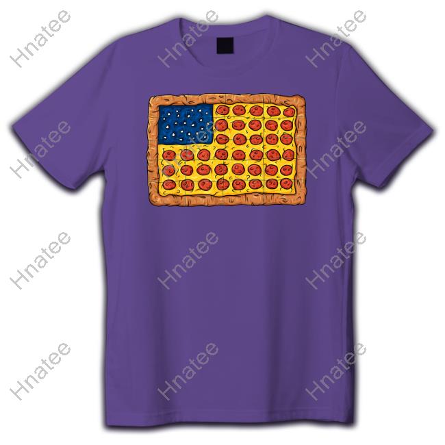 Pizza American Flag 4th Of July Funny Food Shirt