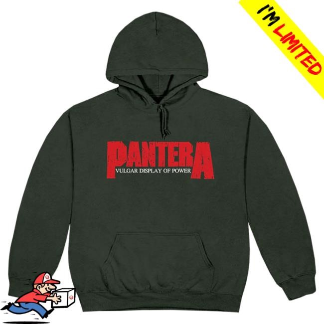 Official Pantera Merch Store Shop Pantera Vulgar Display Of Power Forest Green Hood